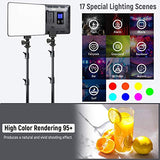 Weeylite Sprite20 2-Packs LED Video Lighting Kit for Photography, Full RGB Color LED Studio Lights for Video Recording, Streaming & Filming, LED Panel Light with APP/Remote Control, 2500-8500K