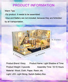 Kisoy Romantic and Cute Dollhouse Miniature DIY House Kit Creative Room Perfect DIY Gift for Friends, Lovers and Families (Light Shadow of Time)