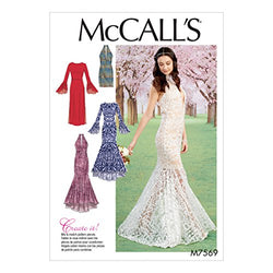 McCall's Patterns M7569A50 Misses Bodice and Sleeve Variations Column and Mermaid-Style Dresses
