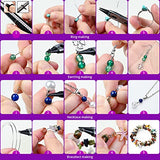 Ring Making Kit, KIDJFGG Gemstone Round /Irregular Beads for Jewelry Making,Ring Sizer Tools, Jewelry Wire, Pliers, Pedant, Earring Hooks, Chains for Bracelet Earring Making Jewelry Making Supplies