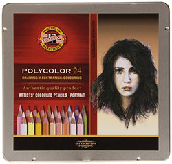 Koh-i-noor Polycolor 24 Artists' Coloured Pencils 3824/14 Portrait