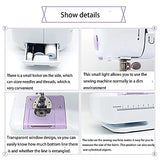Mini Sewing Machine Portable Electric Small Household Sewing Handheld Tool with Foot Pedal 12 Built-in Stitches 2 Speeds Overlock Function for Amateurs Beginners (505)
