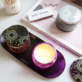 6Pcs Glass DIY Tin Containers,with 12pcs Labels and 1pcs Candle Wick Holders,Empty Candle Jars with Tin Lid for Party Favors, Candle Making, Spices, Gifts(6 Colors)