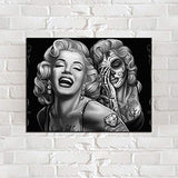 AGCary Marilyn Monroe Poster for Frame Print Canvas Painting Black and White Picture Wall Art for Home Office Decorations Wall Decor 12 x 16