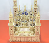 NWFashion 17" Wooden Dream Dollhouse DIY 3D Puzzle Miniature Doll House (Basilica del Pilar)