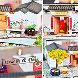 WYD Chinese Style Courtyard DIY Doll House Ancient Architecture Handmade Mini Wooden House Mini Doll House Furniture Set Children’s Toys Puzzle Toy Birthday Gifts (ShanChuanBieYuan)