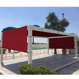 TANG 12' x 24' Outdoor Universal Pergola Replacement Cover Canopy Waterproof with Grommets Weight Rods Sun Shade Panel for Patio Backyard Red