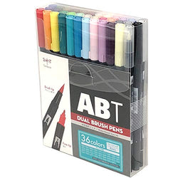 Tombow Dual Brush Pen ABT Twin Type Graphic Marker, Assorted