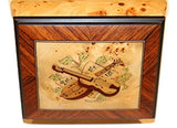Birdseye Maple Matte finish Instrument Design Italian inlaid musical jewelry box with