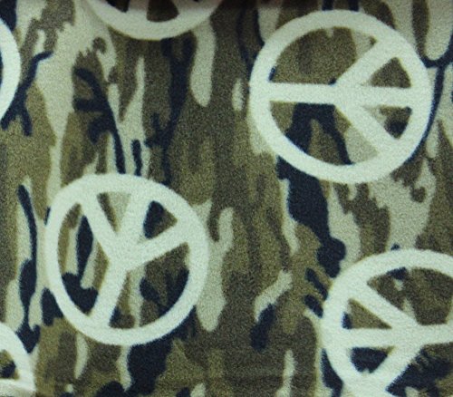 Polar Fleece Fabric Anti Pill Prints PEACE CAMOUFLAGE/60 Wide/Sold by the Yard/N-551