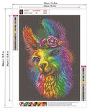 5D Diamond Painting Kits for Adults and Kids, Alpaca Diamond Art DIY Full Drill Cross Stitch Embroidery Craft for Home Wall Decor ( 11.8 x 15.7 in ) (Alpaca 2)