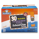 Colorations Classic Colors Liquid Watercolor Paint Classroom Supplies for Kids Arts and Crafts Variety Set (Pack of 13) & Elmer's Disappearing Purple School Glue Sticks,Washable,7 Grams,30 Count