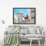 MQPPE Italy Cityscape 5D DIY Diamond Painting Kits, Cathedral Santa Maria Del Fiore in Florence Italy Full Drill Painting Arts Set Craft Canvas for Home Wall Decor Adults Kids, 12" x 16"