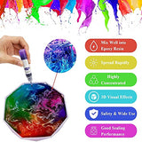 Alcohol Ink Set - 24 Vibrant Colors Alcohol Ink for Epoxy Resin, High Concentrated Alcohol-Based Ink for Resin Petri Dish, Tumbler Making, Coaster, Painting, Ceramic, Glass, Metal - 0.35oz/10ml Each
