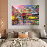 COLORWORK 16*20” Paint by Numbers for Adult Kids and Beginners, Cities in Color Acrylic Painting on Canvas for Home Décor