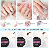 Morovan Acrylic Nail kit Acrylic Powder and Liquid Set With Glitter Acrylic Nail Brush Nail Tips Acrylic Nail Supplies for Acrylic Nails Extension Starter Kit