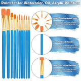 Paint Brush Bulk, 120 Pcs Acrylic Paint Brushes Set Assorted Small Craft Brushes for Face Painting Acrylic Canvas Watercolor Fabric Models Art Painting Parties and Class Supplies