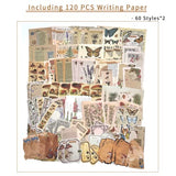 200 PCS Vintage Scrapbook Sticker Paper Pack Art Journaling Bullet, DHYTOTP Junk Journal Supplies Planners Notebook DIY Craft Kits Collage Album Aesthetic Cottagecore Picture Frames Botanical(Natural)