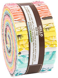 Violet Craft Palm Canyon Roll Up 40 2.5-inch Strips Jelly Roll Robert Kaufman Fabrics RU-720-40