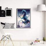 DIY 5D Diamond Painting Kit, Full Drill Arts Craft Canvas Supply for Home Wall Decor Adults and Kids (Dragon 11.8X15.7Inches)