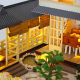 Cool Beans Boutique Miniature DIY Dollhouse Kit Wooden Japanese Home with Pergola and Yard, with Dust Cover (English Instructions) L907Z (Japanese Home with Pergola)