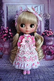 leoglint Blythe Doll Clothes, Dress Clothing for Blythe Doll 30 cm 1/6 Bjd Dolls Azone ICY Licca Doll (Pink)