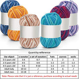 6 Pieces 50 g Crochet Yarn Multi-Colored Acrylic Knitting Yarn Hand Knitting Yarn Weaving Yarn Crochet Thread (Purple Pink, Blue Red, Lake Blue, Yellow Orange, Sea Blue, Khaki, 5-Ply)