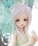 softgege 6-7inch(16-17cm): 1/6 BJD Kurhn Fur Wig Dollfie, YOSD Doll, Multicolor Long Straight Hair