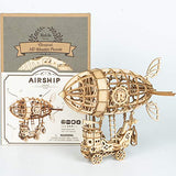 Rolife Build Your Own 3D Wooden Assembly Puzzle Wood Craft Kit Airship Model Gifts for Kids and Adults
