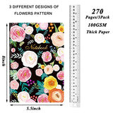 3 Pack A5 Notebook - Lined Journal Notebooks, 8'' x 5'', 270 Pages/Pack, 100gsm Thick Paper, Classic College Ruled Notebooks for Office, School Supplies