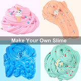 WUHUANIU Slime Kit for Boys and Girls,8 Pack Butter Slime Kit with Unicorn, Ice Cream, Stitch Slime Charms and More, Soft and Non-Stick, DIY Stress Relief Toy, Slime Party Favors