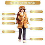 UCanaan BJD Dolls 1/4 SD Doll 18 Inch 18 Ball Jointed Doll DIY Toys with Full Set Clothes Shoes Wig Makeup, Best Gift for Girls