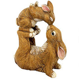 Design Toscano HT153 Balancing Bunny Love Garden Rabbit Statue, Full Color Finish