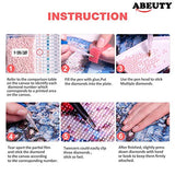 Diamond Painting DIY 5D Special Shape Rhinestones, ABEUTY Colorful Dragonflys, Partial Drill Crystal Diamond Art Kits
