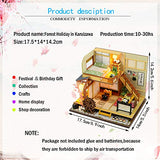WYD Modern Loft Duplex Apartment Series Japanese-style Dollhouse Miniature DIY House Kit Creative Room With LED Lights Perfect Handmade Gift for Friends,Lovers and Families(Karuizawa's Forest Holiday