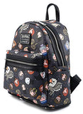 Loungefly Harry Potter Characters All Over Print Womens Double Strap Shoulder Bag Purse