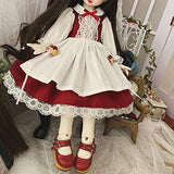 HMANE Girl Doll Clothes Vintage Royal Patchwork Dress Outfit Set for 1/6 BJD Doll (No Doll)