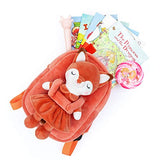Lazada Toddler Backpack for Kids Girl Toys Fox Animal Plush Backpacks Baby Girl Gifts Age 2+ Brown