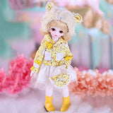 KLMB 1/6 BJD Doll Fashion Princess Mechanical Jointed Action Figure 26Cm Cute Makeup Dress Up Model Full Set Collection Toys Birthday Christmas Halloween Valentine's Birthday Wedding Gift
