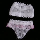 MagiDeal White Lace Tube Underwear Suit Clothes for 1/4 BJD SD MSD LUTS Dollfie Dolls Accessories