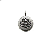 30 Pcs Lotus Flower Charms Yoga Charms Pendant for Jewelry Making Bracelet (Silver & Brone)