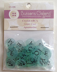 Aquamarine Uppercase Alphabet Charms for Scrapbooking (CL106)