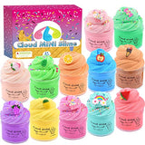 Super Slime with 12 Pack Premium Cloud Slime Kit, Include Candy Ice Cream Cute Slime Charms, Mini Slime Putty Toy for Girls Boys, Scented Slime Party Favor Gift, Soft Stretch & Non-Sticky