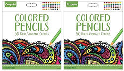 Crayola Colored Pencils, 50 Count Set, Pre-sharpened (2 Pack)