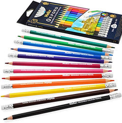 Helix Oxford Erasable Coloring Pencils - Assorted Colors - Pack of 12