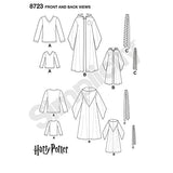 Simplicity 8723 Harry Potter Cosplay and Halloween Costume Sewing Pattern, Kids Teens and Adult Sizes XS-XL