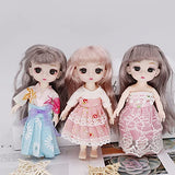 TimDtvo 20 Sets Handmade 6 Inch Mini Petite Princess Doll Clothes Dress Party Casual Outfits Doll Accessories Birthday Xmas Gifts