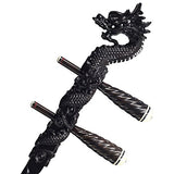 OrientalMusicSanctuary Professional Black Sandalwood Erhu with Engraved Dragon Head - with USA Warranty - Two Stringed Chinese Violin Fiddle Instrument
