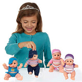 Liberty Imports Cute Lil Baby Doll Collection - Pack of 6 Assorted Mini Infant All Vinyl Dolls - Girls Toys Bulk Gift Bundle Party Favors Supplies (8 Inches Tall)