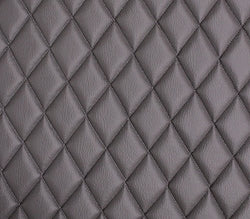 Vinyl Grain Texture Quilted Foam GRAY Fabric 2" x 3" Diamond With 3/8" Foam Backing Upholstery /